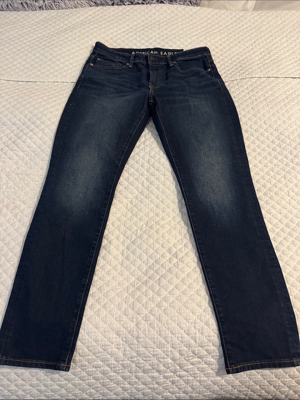 American Eagle Outfitters Dark Indigo Straight Leg Jeans